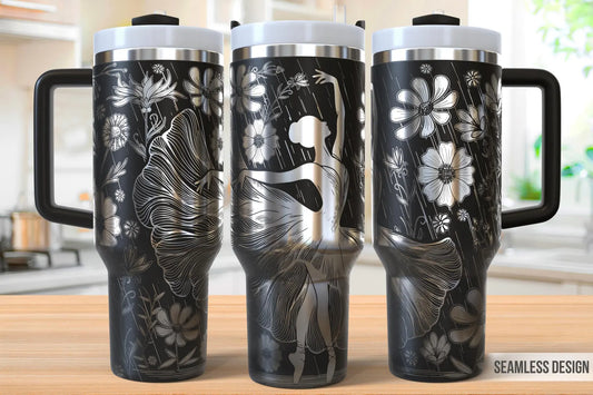 Ballet Dancer With Flowers 40oz Tumbler