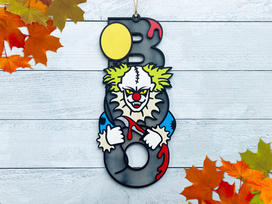Scary Clown Door Hanger