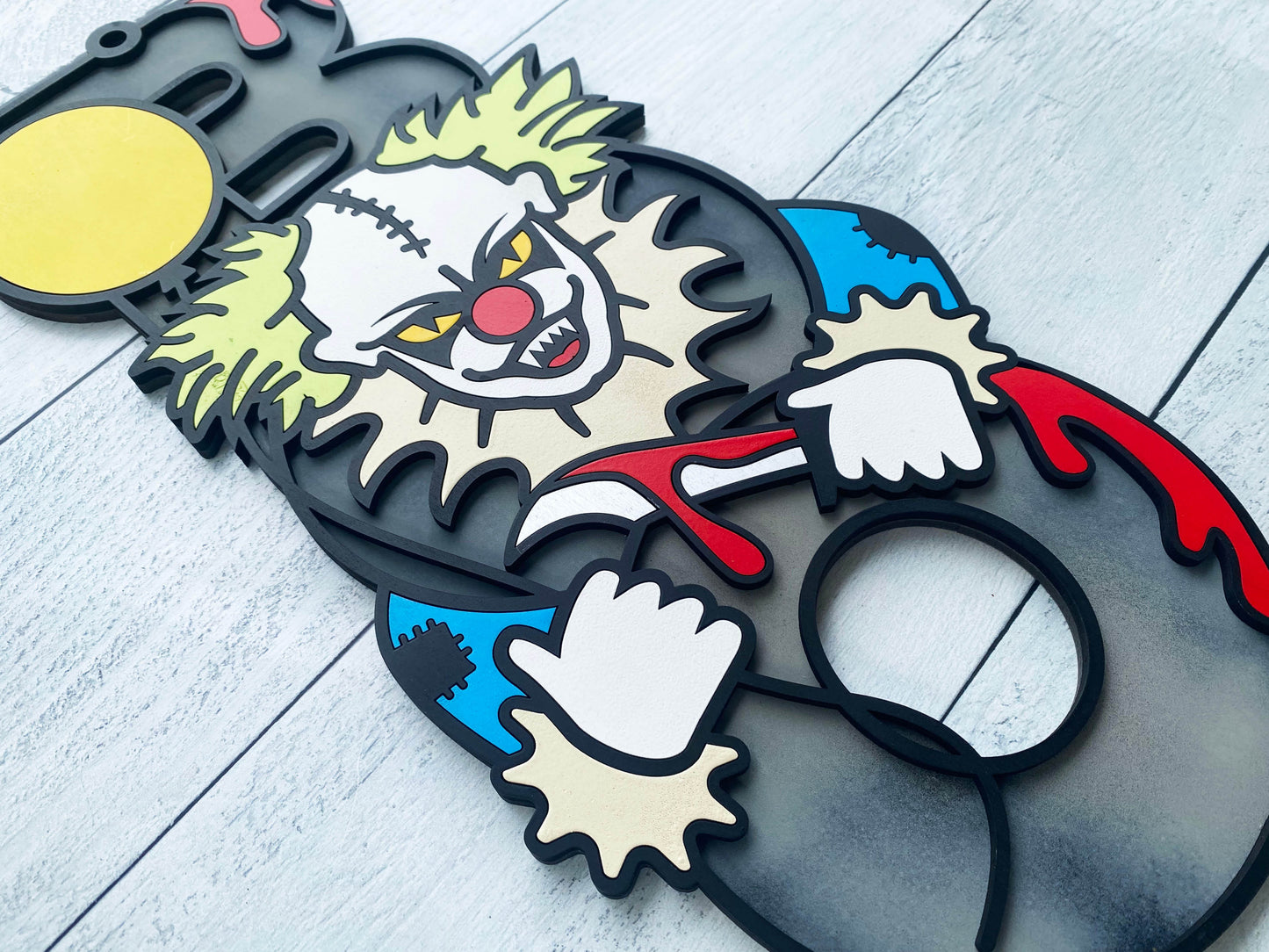 Scary Clown Door Hanger