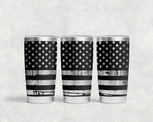 Distressed American Flag 20oz Tumbler