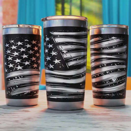 Patriotic American Flag 20oz Tumbler